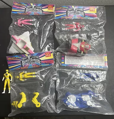 Vintage Lot Of 4 Mcdonald's 1994 Happy Meal Toys Mighty Morphin Power Rangers • $36.99