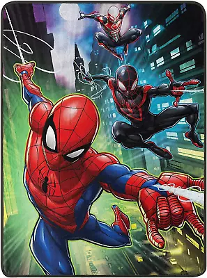 Marvel's Spider-Man  Swing City  Micro Raschel Throw 46  X 60  Swing City  • $37.58