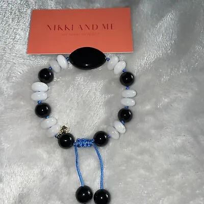 LOLA ROSE Now NIKKI & ME MONO BLACK & WHITE DESIGNER BRACELET BRAND NEW RRP £45 • £23.99