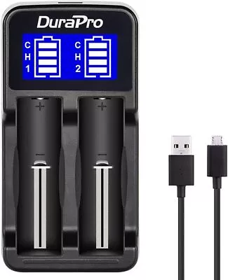 DuraPro LCD Universal Intelligent USB Dual Battery Charger For Li-ion/Ni-MH/Ni- • £19.71