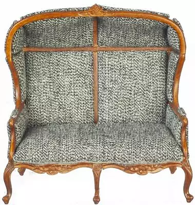 Dolls House Grey Medieval Double Porter Chair JBM Miniature Hall Furniture 1:12 • $141.37