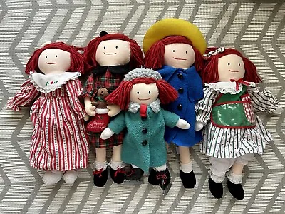 Lot Of 5 Vintage Eden Madeline Soft Yarn Dolls 1990-1995. • $45