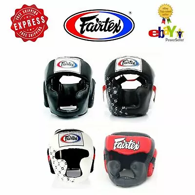 Fairtex Muay Thai Kick Boxing MMA K1 Black Head Gear Guard • $192.45