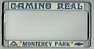 Monterey Park California Camino Real Chevrolet Vintage GM License Plate Frame • $128
