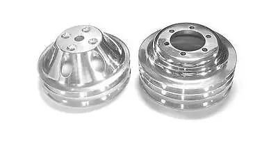 FITS Dodge Mopar Aluminum 2 & 3 Groove Water Pump Crankshaft Pulleys 318 340 360 • $124.95