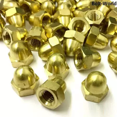 £467.99 • Buy M3 M4 M5 M6 M8 M10 M12 M14 M16 Brass Dome Nuts Hex Hexagon Domed Nuts Din 1587