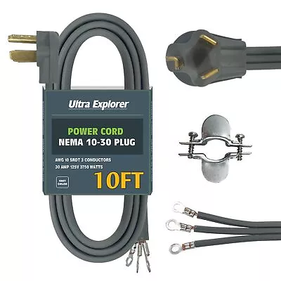 3 Prong Dryer Cord 10 Ft 10/3 SRDT 30 Amp Appliance Extension Power Cord NEMA... • $34.20