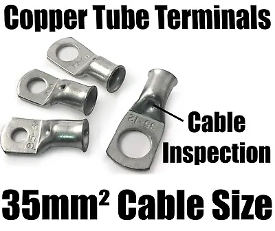 £2.70 • Buy 35mm² Cable Copper Tube Terminals Battery Welding Solder Lug Ring Crimp Eyelets