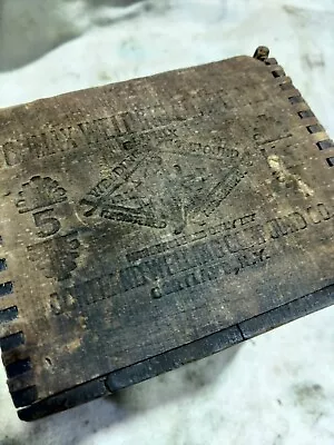 Vintage Welding Compound Wood Crate Box Antique Dovetail  • $9.95