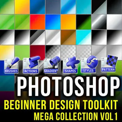 $14.95 • Buy Design Toolkit For Photoshop (cs,cs2, Cs3,cs4, Cs5, Cs6, Cc) - Beginner Vol1