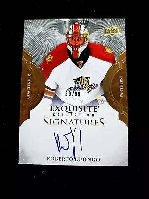 2016-17 Exquisite Collection Signatures Roberto Luongo Gold Spectrum Auto #ES-RL • $79.99