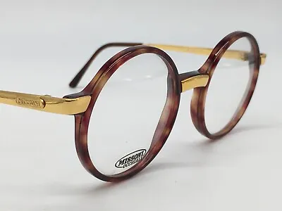 Missoni Eyeglasses Frames Vintage Round Woman Men Braun Buffalo Horn Look M 801 • $126.07