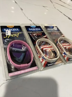 Sabona Pro Magnetic Sport Wristband S-M/L/XL  Magnets Minus Ions Pack Of 3 • $19