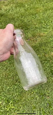 $19 • Buy Vintage Spring Grove Dairy Farm J E White Greenfield Ohio Pint Milk Bottle