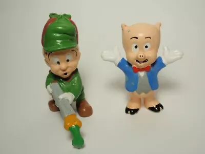 2 Vtg 1988 Applause WB Looney Tunes PVC Figures: Elmer Fudd & Porky Pig *As-Is* • $9