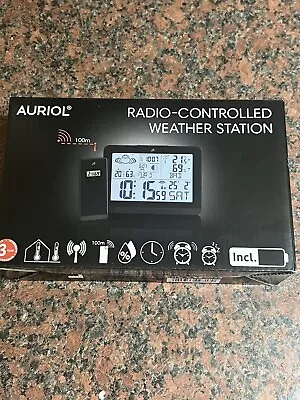 £9.99 • Buy Auriol Radio Controlled Weather Station Black
