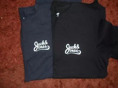 Lot Of 2  Jack & Jones T.shirts. Size Med. Gc.1 X Black/1 X Navy Blue. • £0.99