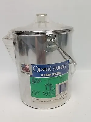 $28 • Buy Vintage Open County 9 Cup Camping Coffee Pot Cookware With Handles