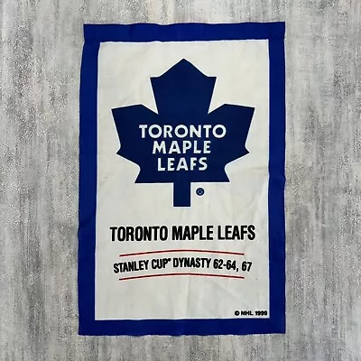 Vtg Toronto Maple Leafs Dynasty Stanley Cup 62-64 67 Flag Banner 16” X 10.5” NHL • $14.56
