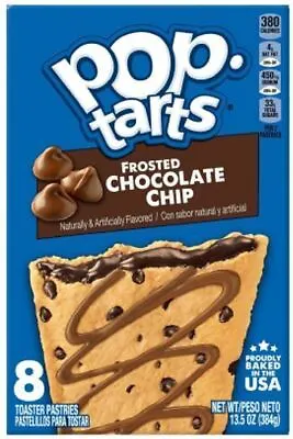 £6 • Buy Pop Tarts Frosted Chocolate Chip 13.5Oz - Box Of 1, 2, 6, 12 - USA Import