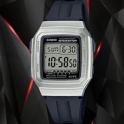 Casio F201WAM-7AV Digital 10 Year Battery Watch Illuminator 4 Alarms Resin New • $14.95