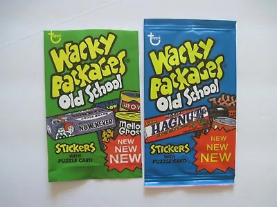 WACKY PACKAGES WRAPPERS OLD SCHOOL 2 & 4 No Stickers 2011 2012 • $1.25