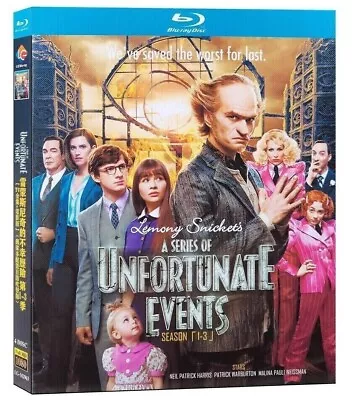 A Series Of Unfortunate Events Season 1-3 TV Series +Movie 4 Disc Blu-ray BD DVD • $29.11