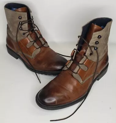 To Boot New York Adam Derrick Blake Lace Up Boots Italy Suede Leather Brown 9 • $99.50