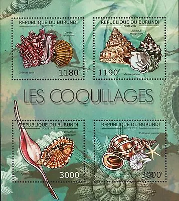 Shells Stamp Chlamys Varia Cardita Calcyculata Epitonium Commune S/S MNH #2753 • $16.16