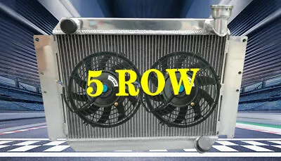 For Up To 700hp Chevy Corvette 350 V8 5 Row Alu Radiator& Fan Mt 195655-1960 55 • $205