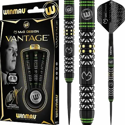 Winmau | MvG Vantage Darts | 22g 23g 24g | Steel Tip | 90% Tungsten | Free Post • $208.95
