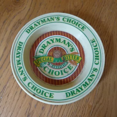 Mansfield Brewery Drayman's Choice Special Bitter Vintage Pub Ashtray Melamine • £17.99