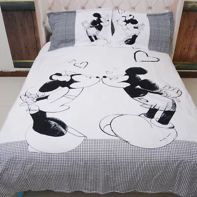 Mickey Minnie Mouse Duvet Cover Bedding Set Pillow Cases Single Double King Gift • £24.99