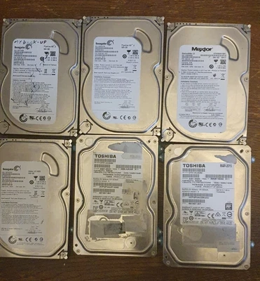 £19.99 • Buy Joblot Of 6x 500gb Desktop SATA HARD DRIVES SEAGATE Maxtor Toshiba