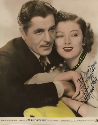 Myrna Loy Signed Autographed 7X9 Vintage Photo To Mary - With Love JSA FF06387 • $99.99