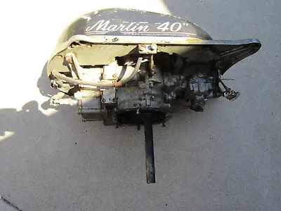 Vintage Antique Martin 40 Outboard Motor And Tank Good Compression Free Ship USA • $124.77