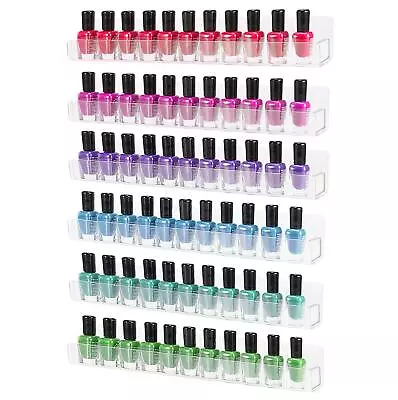 6Pack Acrylic Nail Polish Organizer Wall Mounted Shelves For Perfume Nail Polish • $30.15