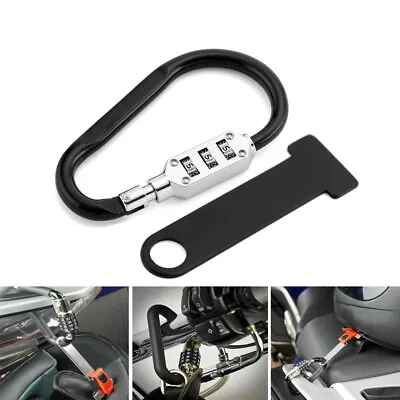 Helmet Lock Black Security Padlock Anti-theft Fastener For Motorcycle Motorbike • $12.15