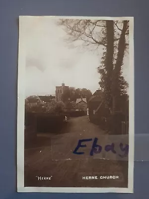 £5.99 • Buy GB Herne Bay 1913 Herne Church KENT Vintage Real Photo Postcard