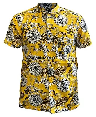 PREMIUM Mens Fancy Shirts Stag Do Party COTTON Dress Holiday Palm Tree Summer • £5.99