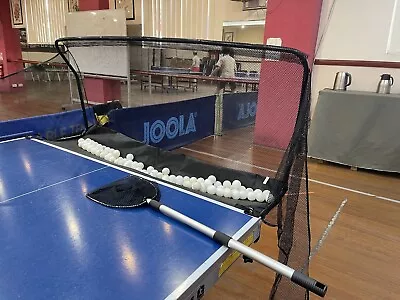 $40.50 • Buy Portable Table Tennis Ball Catch Net -Multiball Or Robot Training Black Colour