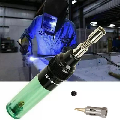 3in1 Butane Welding Pen Cordless Gas Blow Torch Soldering Iron Gun Refillable • £7.39