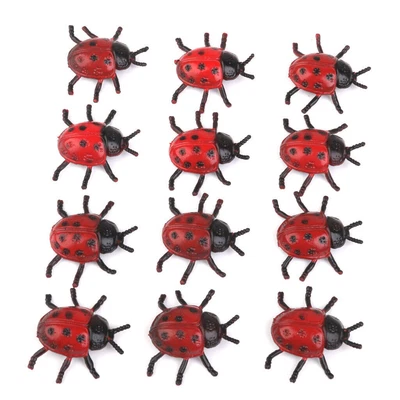 £5.49 • Buy 12PCS Plastic Ladybird Ladybug Insects Model Figure Kids Tricks Pranks Props Toy