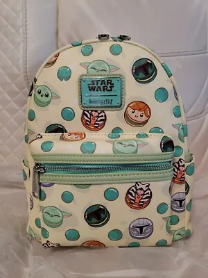 Loungefly Star Wars Macaron Characters Allover Print Mini Backpack Set - NWT • $81.89