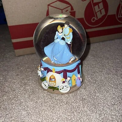 Disney Cinderella Musical Snow Globe  I Love You Truly  Enesco Music Box Tested • $50.82