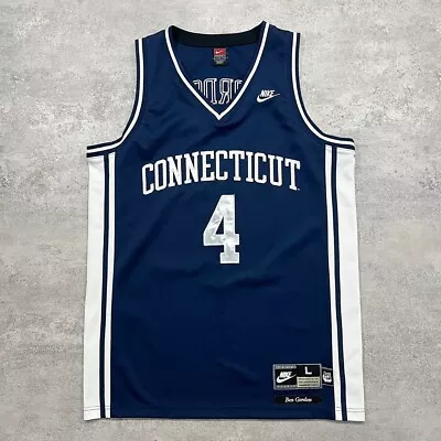 VTG NCAA Connecticut Uconn Huskies BEN GORDON NIKE JERSEY SIZE L • $144