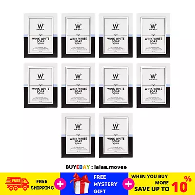 10X Wink White Gluta Soap Whitening Body Pure Face Lightening Skin Cleansing 80g • $53.76