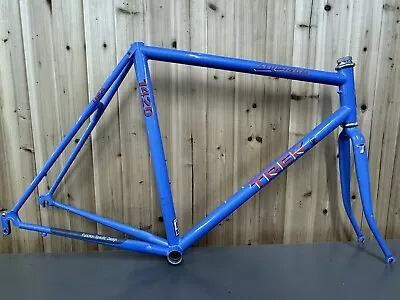 Vintage Trek Bicycles 1420 Easton E9 Pro Gram Alloy Glacier Blue 54cm Frame • $280.49