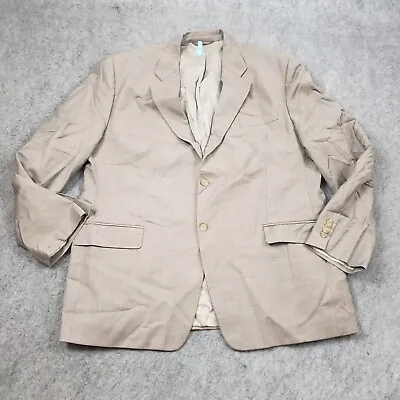 Merona Jacket Men 48R Brown Blazer Coat Business Office Casual Wool Adult * • $19.99