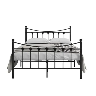 Strong Metal Bed Frame 4ft 4ft6 Double Solid Bedstead Base + MATTRESS • £109.99